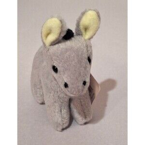 Gund Plush Donkey Stuffed Animal Toy 3.5" Tall Grey Black #9037